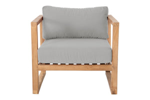 Venice Teak Outdoor Club Chair. Sunbrella Cushion