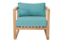 Venice Teak Outdoor Club Chair. Sunbrella Cushion