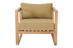 Venice Teak Outdoor Club Chair. Sunbrella Cushion