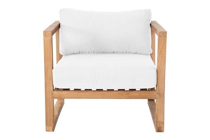 Venice Teak Outdoor Club Chair. Sunbrella Cushion