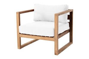 Venice Teak Outdoor Club Chair. Sunbrella Cushion