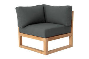 Venice Teak Outdoor Corner Chair. Sunbrella Cushion