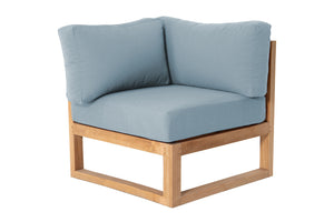 Venice Teak Outdoor Corner Chair. Sunbrella Cushion