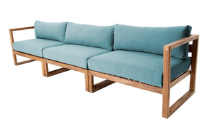 Venice Teak Outdoor Deluxe Sofa. Sunbrella Cushion