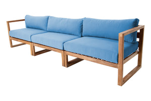 Venice Teak Outdoor Deluxe Sofa. Sunbrella Cushion