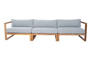 Venice Teak Outdoor Deluxe Sofa. Sunbrella Cushion