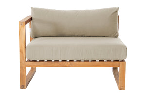 Venice Teak Outdoor Left Arm Chair. Sunbrella Cushion