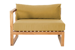 Venice Teak Outdoor Left Arm Chair. Sunbrella Cushion