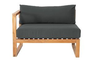 Venice Teak Outdoor Left Arm Chair. Sunbrella Cushion