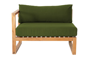 Venice Teak Outdoor Left Arm Chair. Sunbrella Cushion