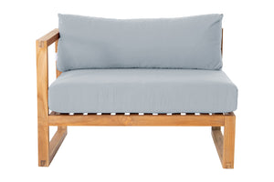 Venice Teak Outdoor Left Arm Chair. Sunbrella Cushion