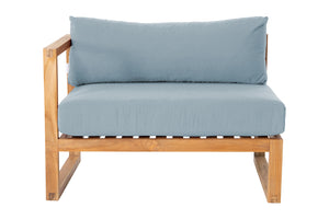 Venice Teak Outdoor Left Arm Chair. Sunbrella Cushion
