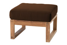 Venice Teak Outdoor Ottoman. Sunbrella Cushion.