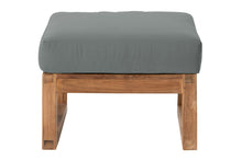 Venice Teak Outdoor Ottoman. Sunbrella Cushion.