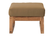 Venice Teak Outdoor Ottoman. Sunbrella Cushion.