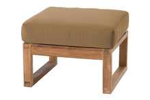 Venice Teak Outdoor Ottoman. Sunbrella Cushion.