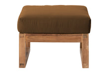 Venice Teak Outdoor Ottoman. Sunbrella Cushion.