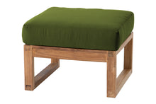 Venice Teak Outdoor Ottoman. Sunbrella Cushion.