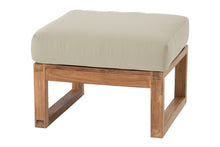 Venice Teak Outdoor Ottoman. Sunbrella Cushion.