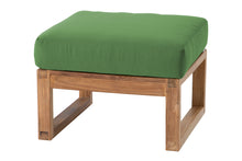 Venice Teak Outdoor Ottoman. Sunbrella Cushion.