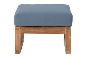 Venice Teak Outdoor Ottoman. Sunbrella Cushion.