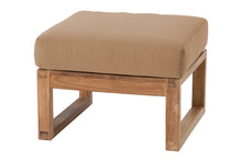 Venice Teak Outdoor Ottoman. Sunbrella Cushion.