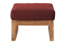 Venice Teak Outdoor Ottoman. Sunbrella Cushion.