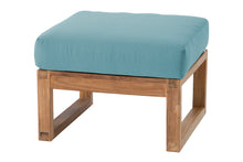 Venice Teak Outdoor Ottoman. Sunbrella Cushion.