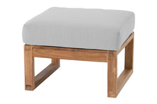 Venice Teak Outdoor Ottoman. Sunbrella Cushion.