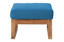 Venice Teak Outdoor Ottoman. Sunbrella Cushion.