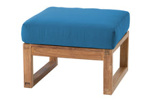 Venice Teak Outdoor Ottoman. Sunbrella Cushion.