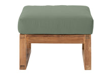 Venice Teak Outdoor Ottoman. Sunbrella Cushion.