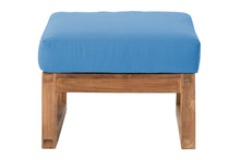 Venice Teak Outdoor Ottoman. Sunbrella Cushion.