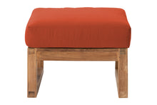 Venice Teak Outdoor Ottoman. Sunbrella Cushion.
