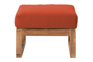 Venice Teak Outdoor Ottoman. Sunbrella Cushion.