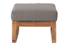 Venice Teak Outdoor Ottoman. Sunbrella Cushion.