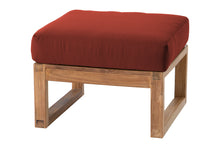 Venice Teak Outdoor Ottoman. Sunbrella Cushion.