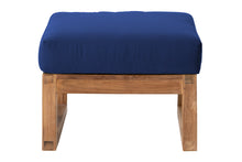 Venice Teak Outdoor Ottoman. Sunbrella Cushion.