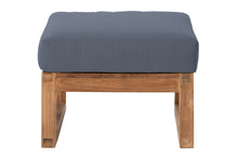 Venice Teak Outdoor Ottoman. Sunbrella Cushion.