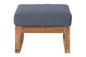 Venice Teak Outdoor Ottoman. Sunbrella Cushion.