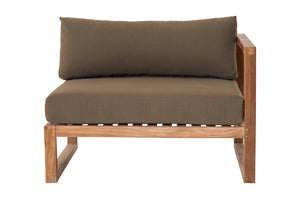 Venice Teak Outdoor Right Arm Chair. Sunbrella Cushion
