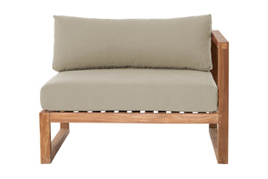 Venice Teak Outdoor Right Arm Chair. Sunbrella Cushion