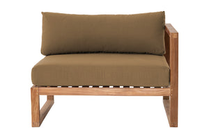 Venice Teak Outdoor Right Arm Chair. Sunbrella Cushion