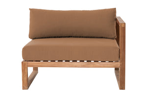 Venice Teak Outdoor Right Arm Chair. Sunbrella Cushion
