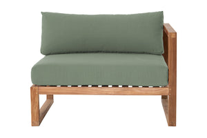 Venice Teak Outdoor Right Arm Chair. Sunbrella Cushion