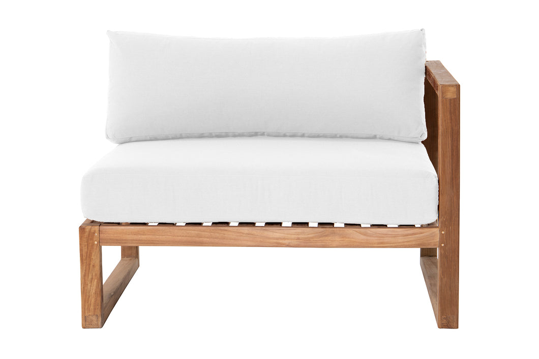 Venice Teak Outdoor Right Arm Chair. Sunbrella Cushion