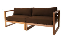 Venice Teak Outdoor Sofa. Sunbrella Cushion