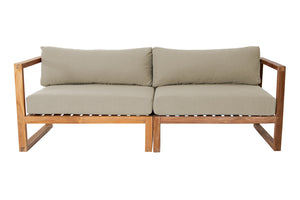 Venice Teak Outdoor Sofa. Sunbrella Cushion