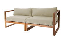 Venice Teak Outdoor Sofa. Sunbrella Cushion