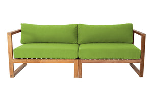 Venice Teak Outdoor Sofa. Sunbrella Cushion